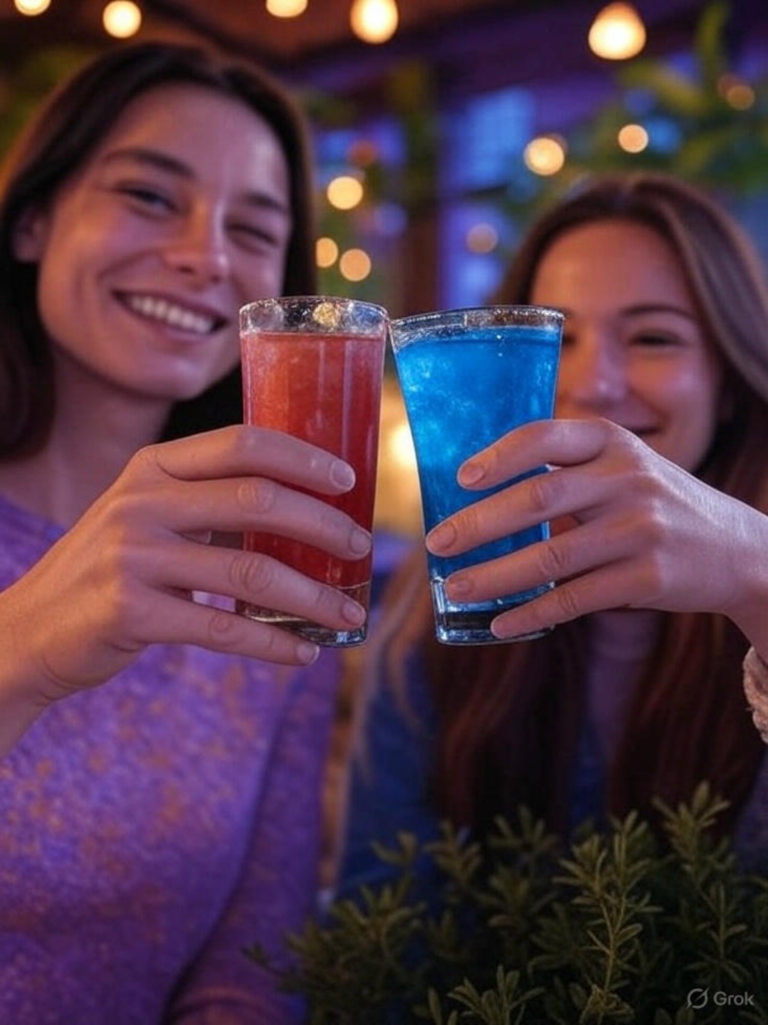 Drinks coloridos e autorais servidos no Donna Taça